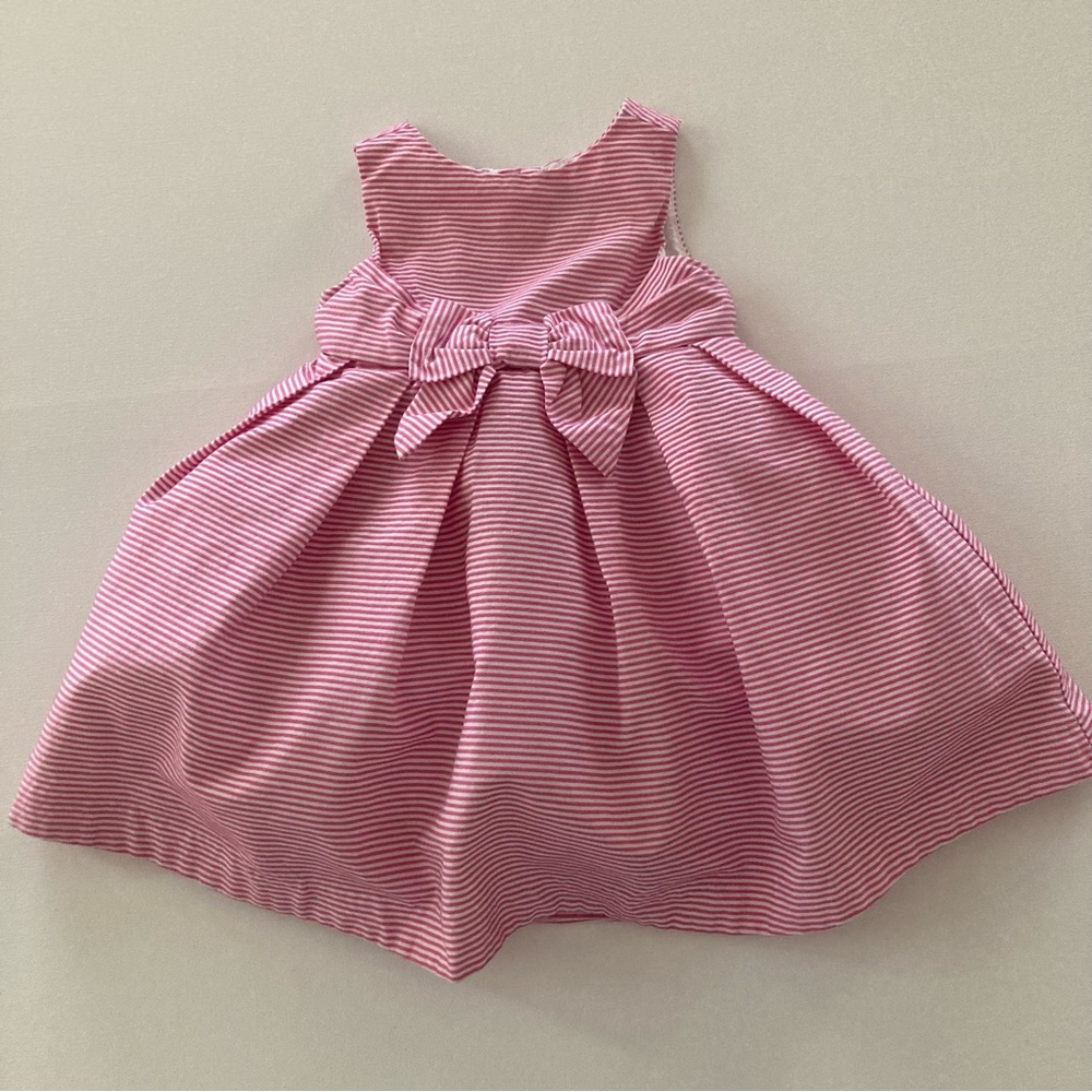 Janie and Jack Baby Girl 12-18 Months Pink Bow Party Dress Special Occasion